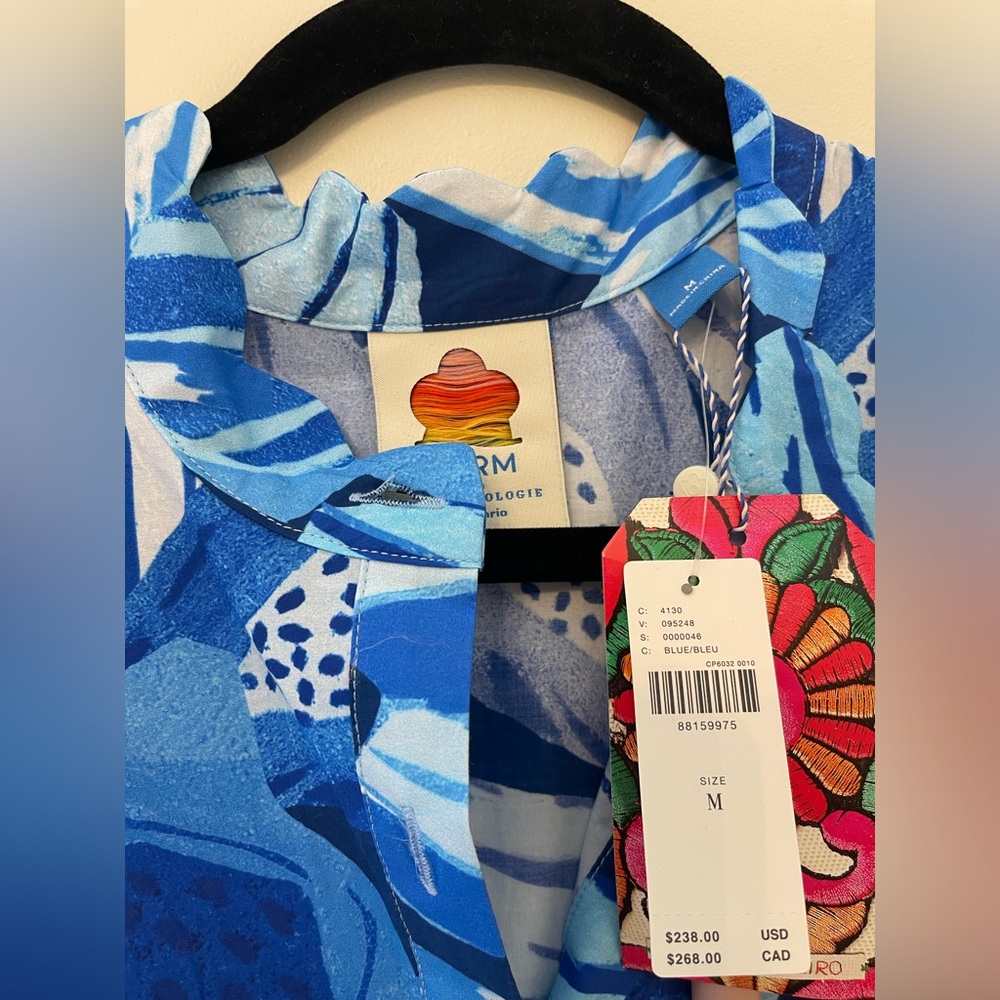 Anthropologie Farm Rio Blue Fruit Maxi Dress - Picture 5 of 6